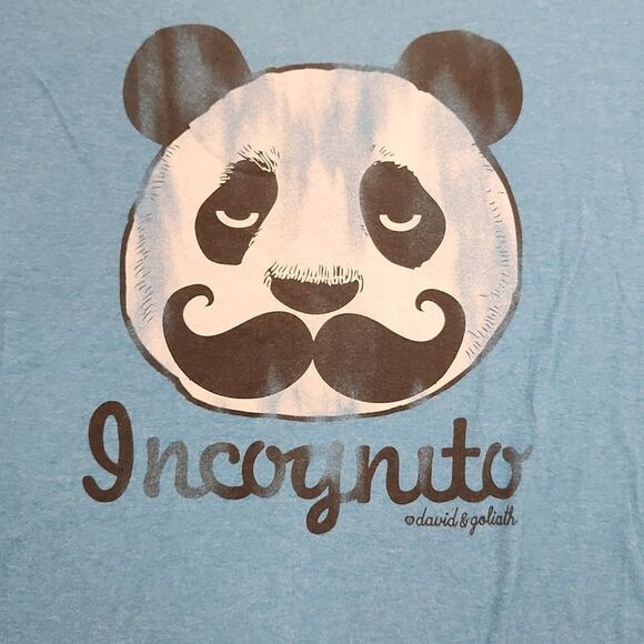 David and Goliath Incognito Panda Mustache T-shirt XL - Picture 2 of 4